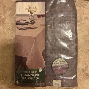 Microfiber Chandler Gray Tablecloth
